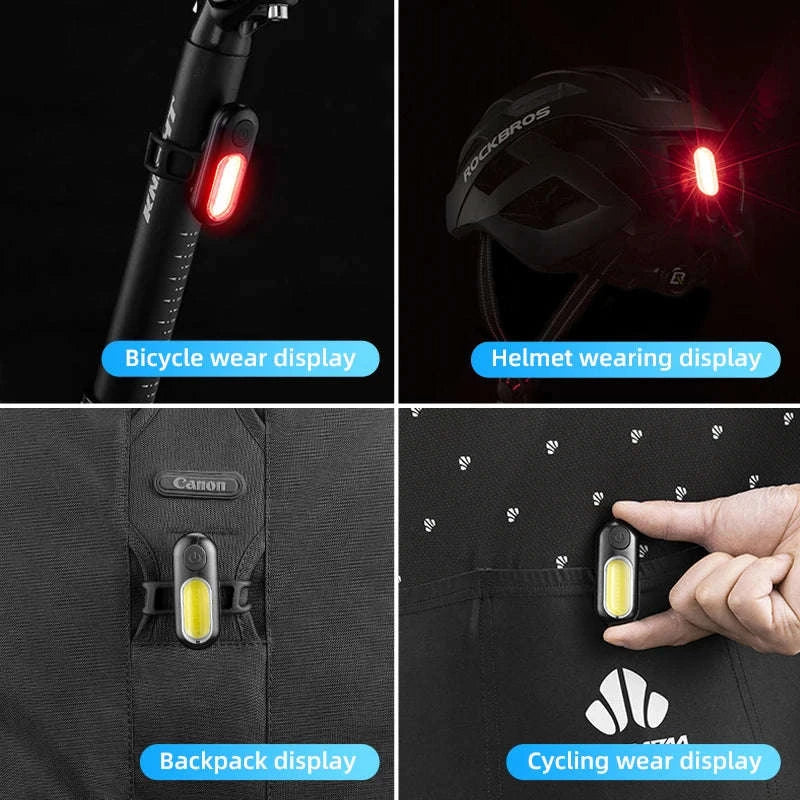 USB Rechargeable Bicycle Rear Light, 5 Modes-PT-6005B