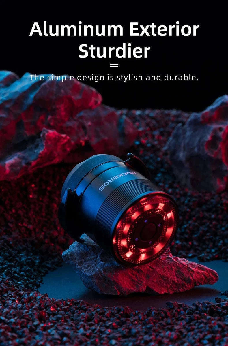 USB Rechargeable Bicycle Rear Light with Smart Sensing & IPX6 Waterproof-Q1
