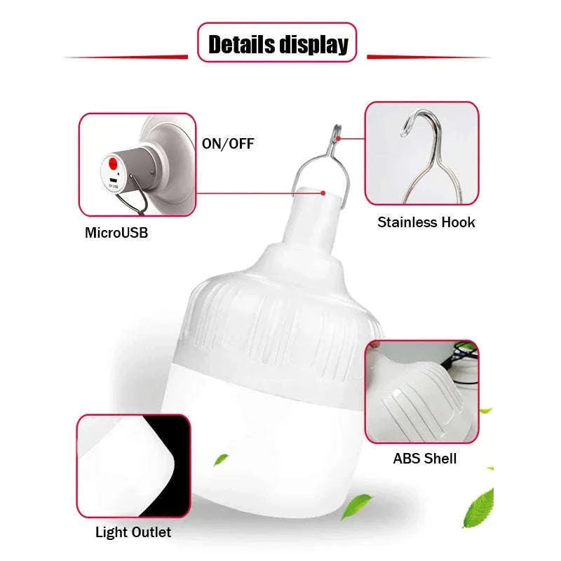 USB Rechargeable LED Portable Lantern for Outdoor Use-450w / 2pcs