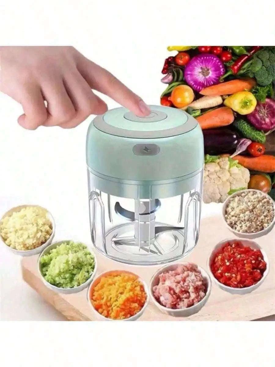 USB Rechargeable Mini Electric Food Chopper 100ml & 250ml-United States / 250ml Green