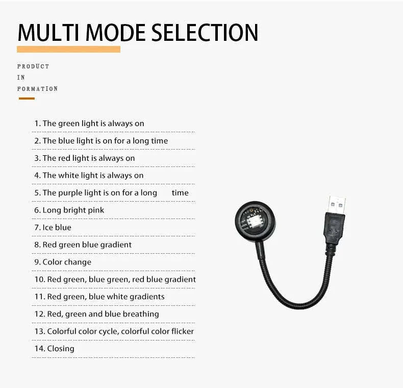 USB Sunset Lamp Projector – Portable Mood Light-type A