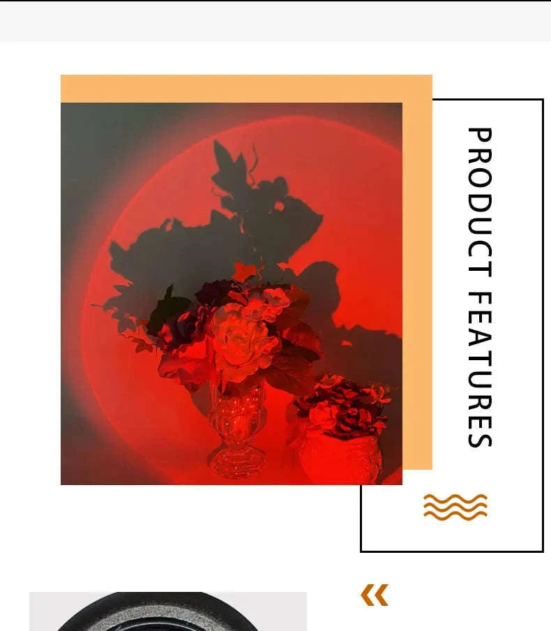 USB Sunset Lamp Projector – Portable Mood Light-type A