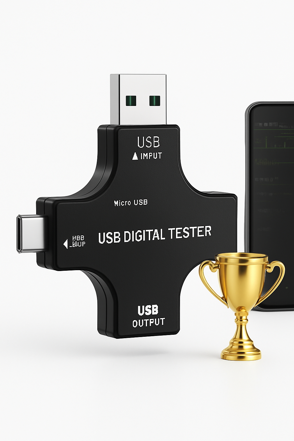 USB Type-C PD цифров тестер с монитор за напрежение 8A