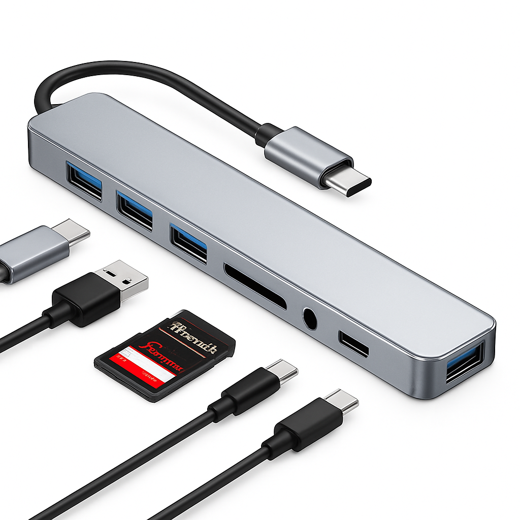 USB Typ C Adapter Dockingstation Multi-Port Hub