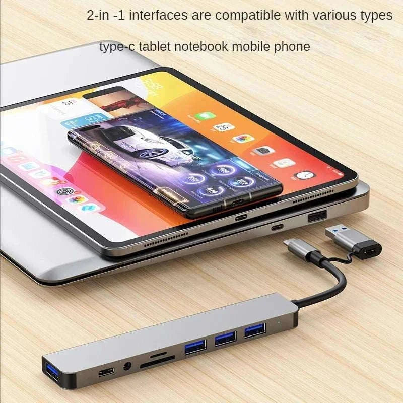 USB Type C Adapter Docking Station Multi-Port Hub-7 in 2 PD / China Mainland