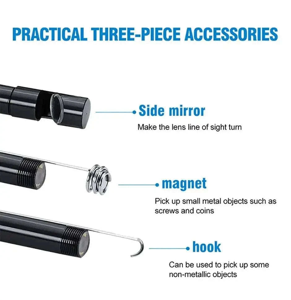 USB Type C Endoscope Inspection Camera with LEDs and Waterproof Design-3m