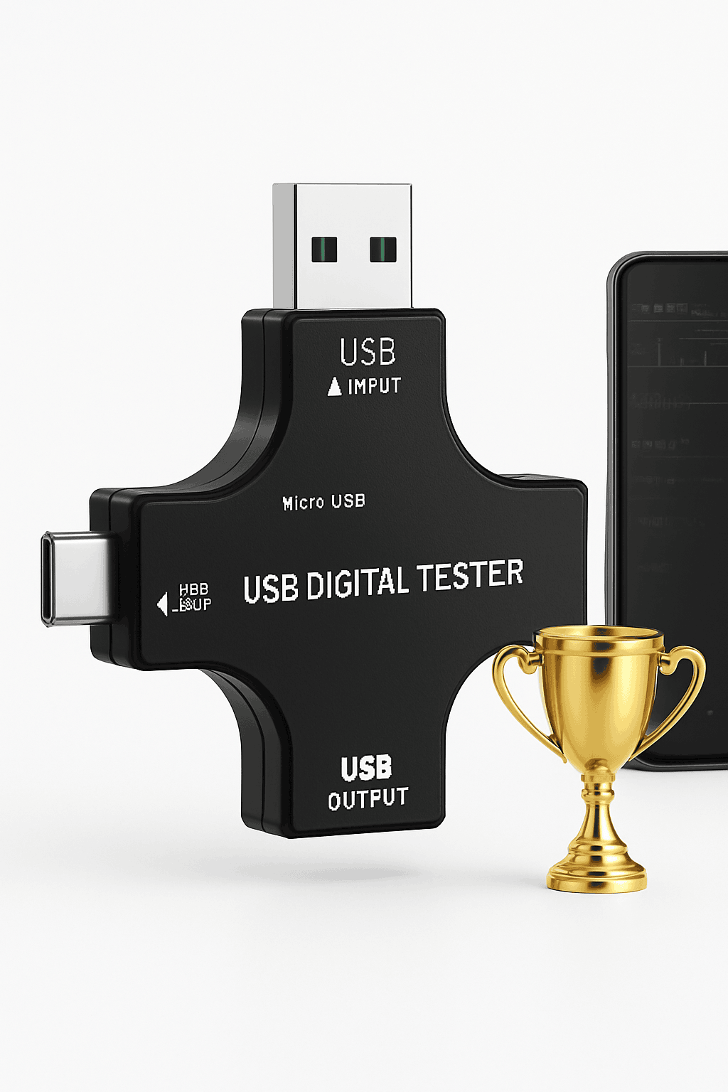 USB Type‑C PD Digital Tester with 8A Voltage Monitor-With Bluetooth