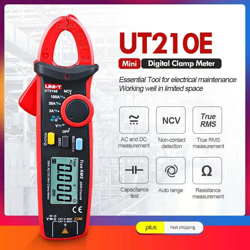UT210E Digital Clamp Meter – True RMS Accuracy for Precise Electrical Diagnostics-UT210E / spain