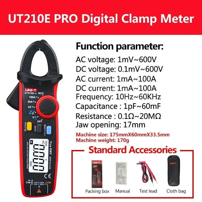 UT210E Digital Clamp Meter – True RMS Accuracy for Precise Electrical Diagnostics-UT210E / spain