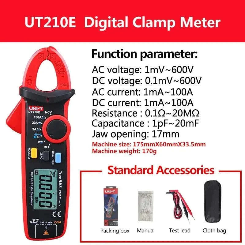 UT210E Digital Clamp Meter – True RMS Accuracy for Precise Electrical Diagnostics-UT210E / spain