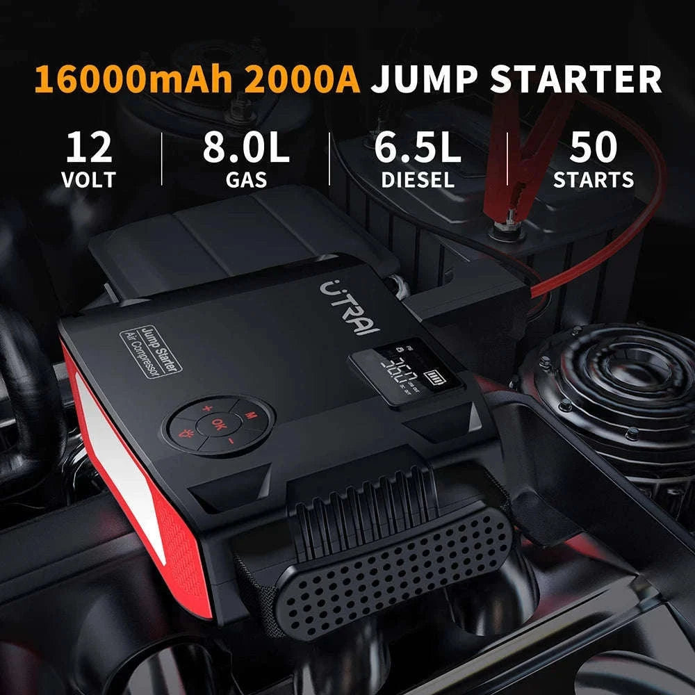 UTRAI 4-in-1 Jump Starter Power Bank with Air Compressor-2000A JS-5 / Poland