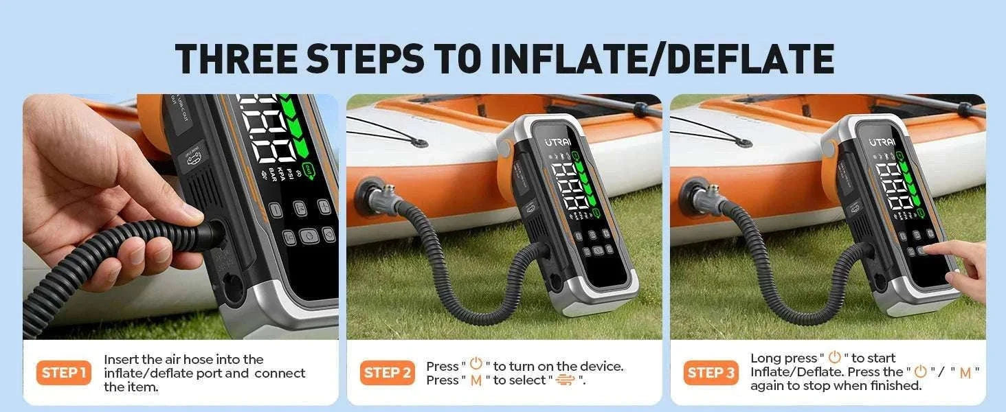 UTRAI 5-in-1 Car Jump Starter Air Pump Power Bank with 6 Modes-JS-40 6000A / China Mainland