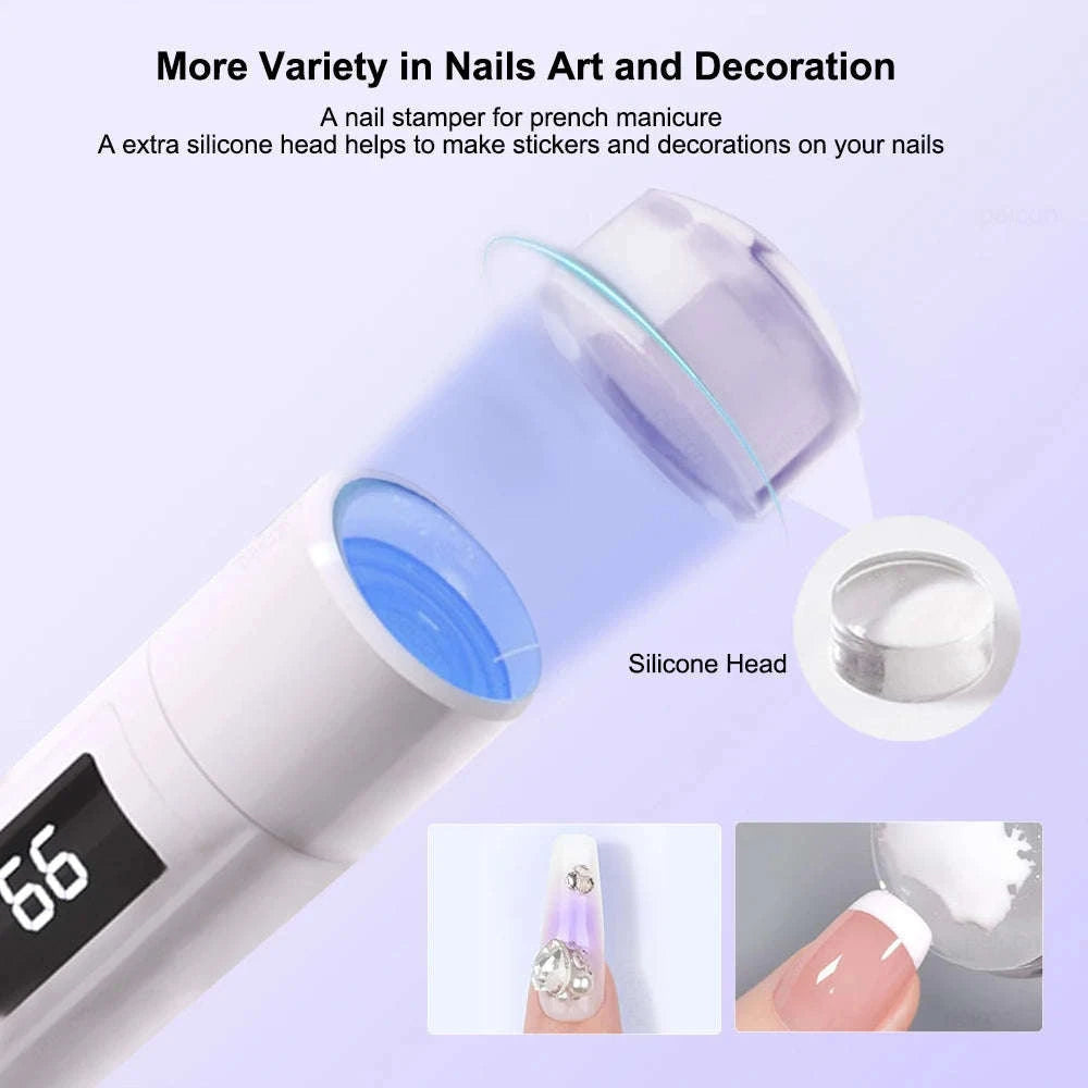 UV LED Nail Lamp Mini Portable Manicure Dryer-White