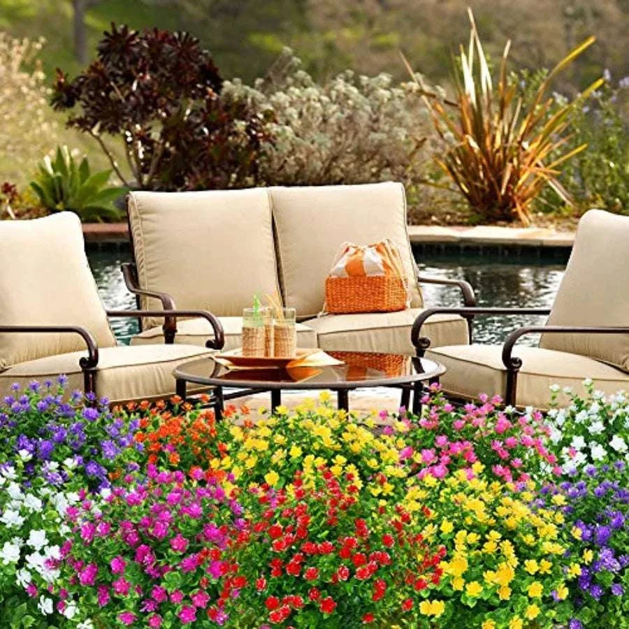UV Resistant Artificial Boxwood Flowers – 2 Bundle Outdoor Decor-United States