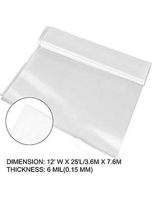 UV Resistant Polyethylene Greenhouse Film Cover 16 x 28 ft-12x25FT / Germany