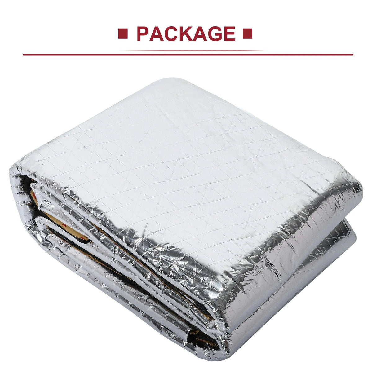 Uxcell Car Firewall Heat Sound Deadener Insulation Mat Aluminium Coating Cotton Self-adhesive Noise Insulation 5mm 10mm-5mmx203cmx50cm