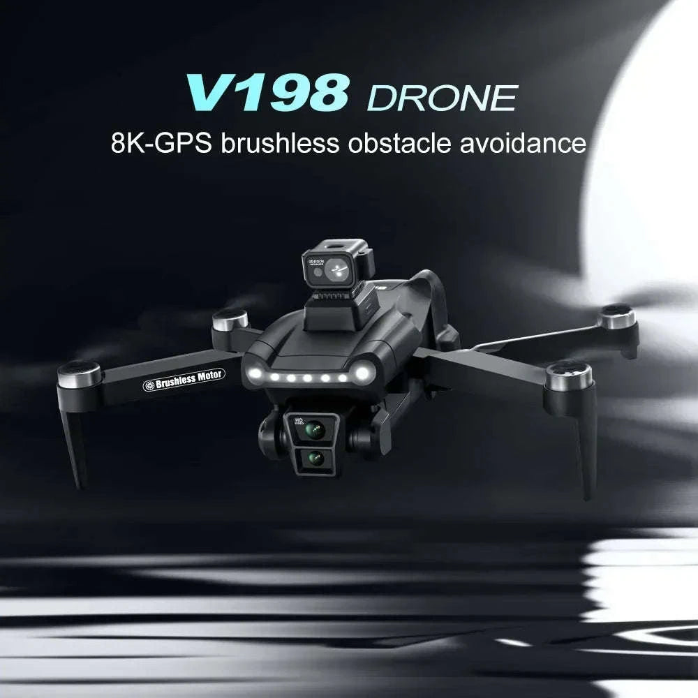 V198 GPS Drone with 8K Camera, Obstacle Avoidance & 3KM Range-Screen-8K-3B