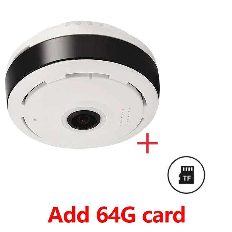 V380 Pro WiFi Panorama Camera 1080P Security Camera-camera with 64G card