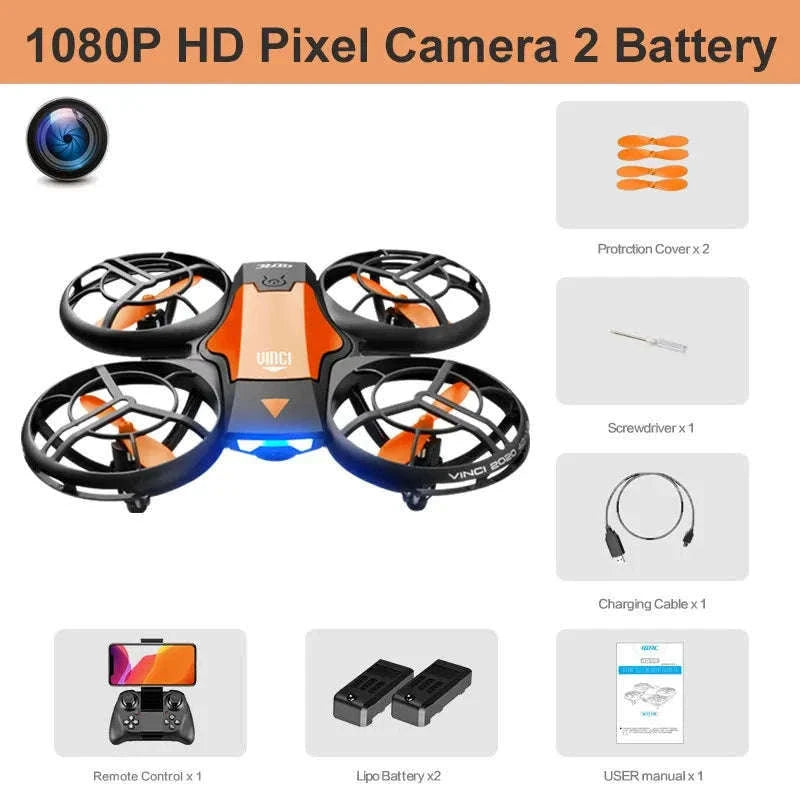 V8 Mini Drone 4K WiFi FPV Camera Flight Drone-1080P camera 1B