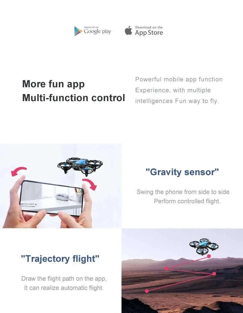 V8 Mini Drone 4K WiFi FPV Camera Flight Drone-1080P camera 1B