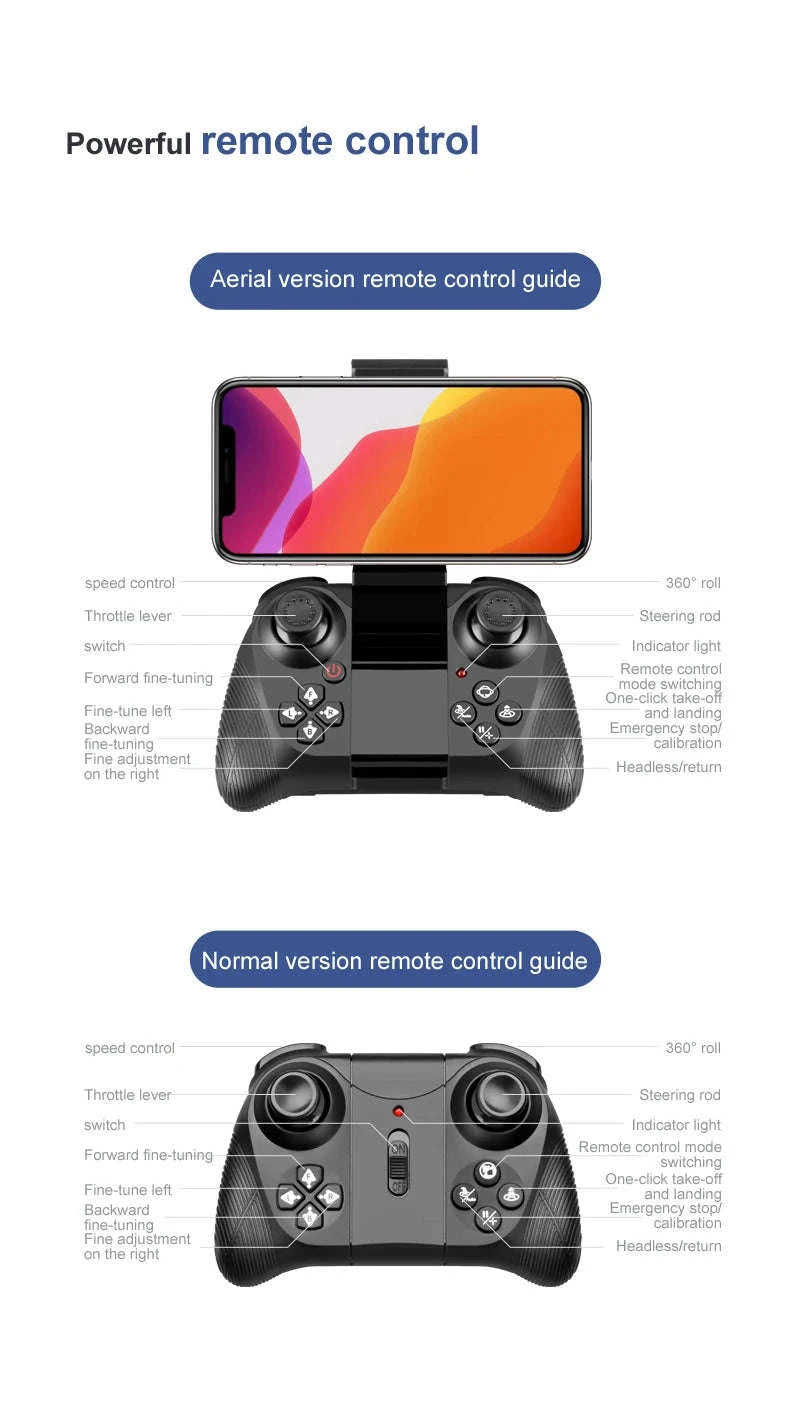 V8 Mini Drone 4K with HD Camera WiFi FPV & Live Streaming-1080P camera 1B