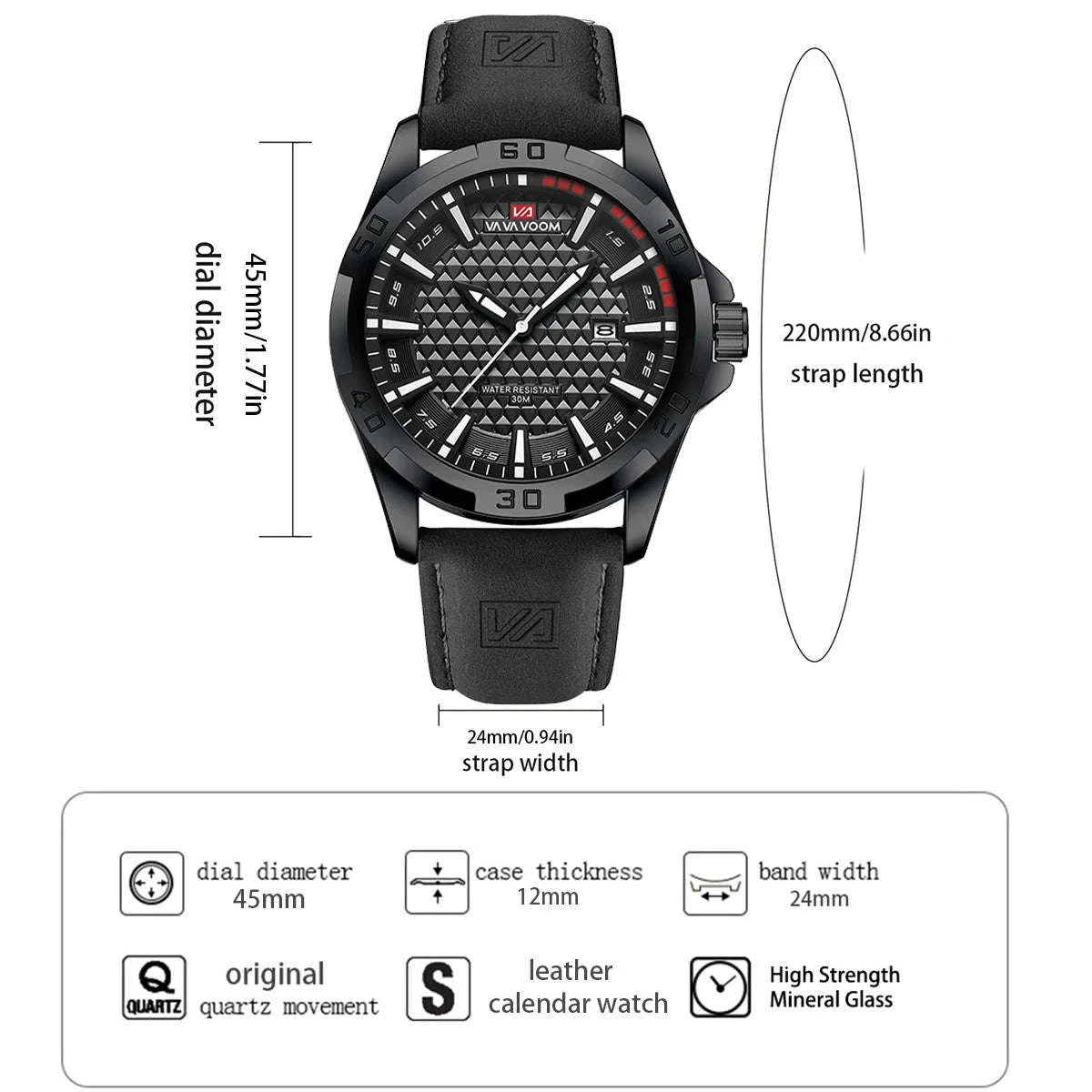 VA VA VOOM Men's Quartz Watch-2581P-YH