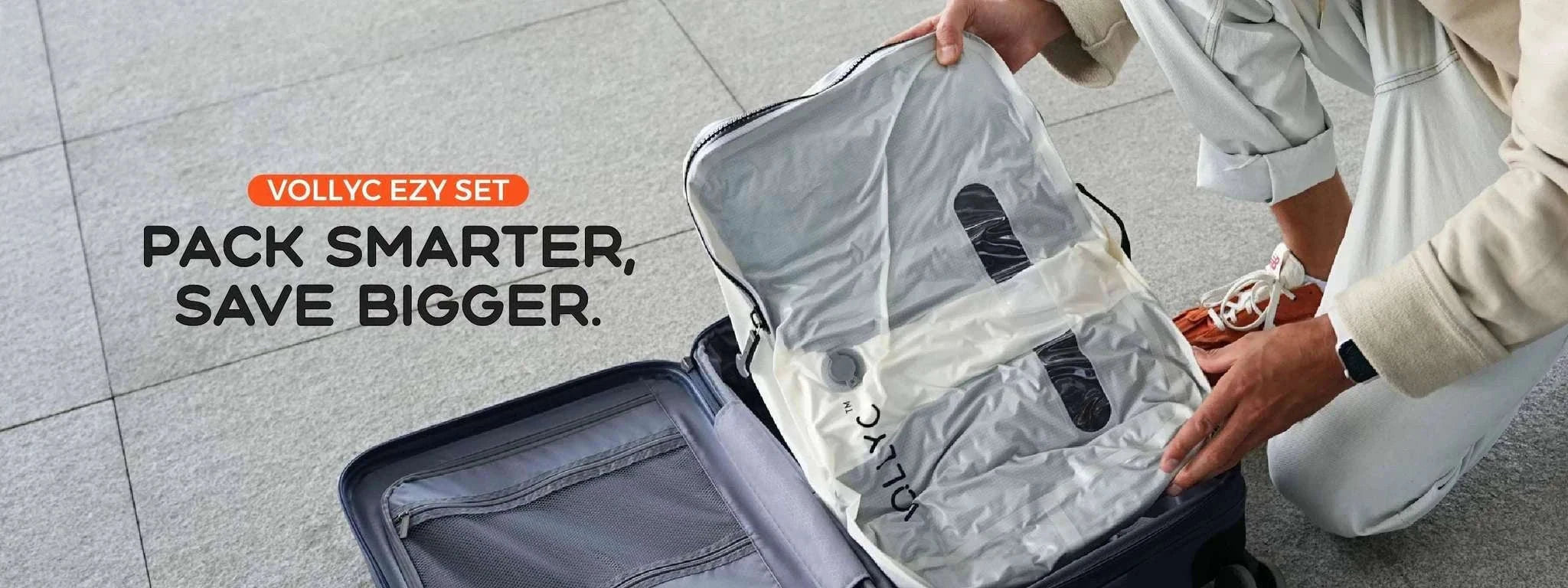 Vacuum Compression Travel Bag 25L – Reusable Packing Storage with 85% Space Saving-EZYPACK no PUMP