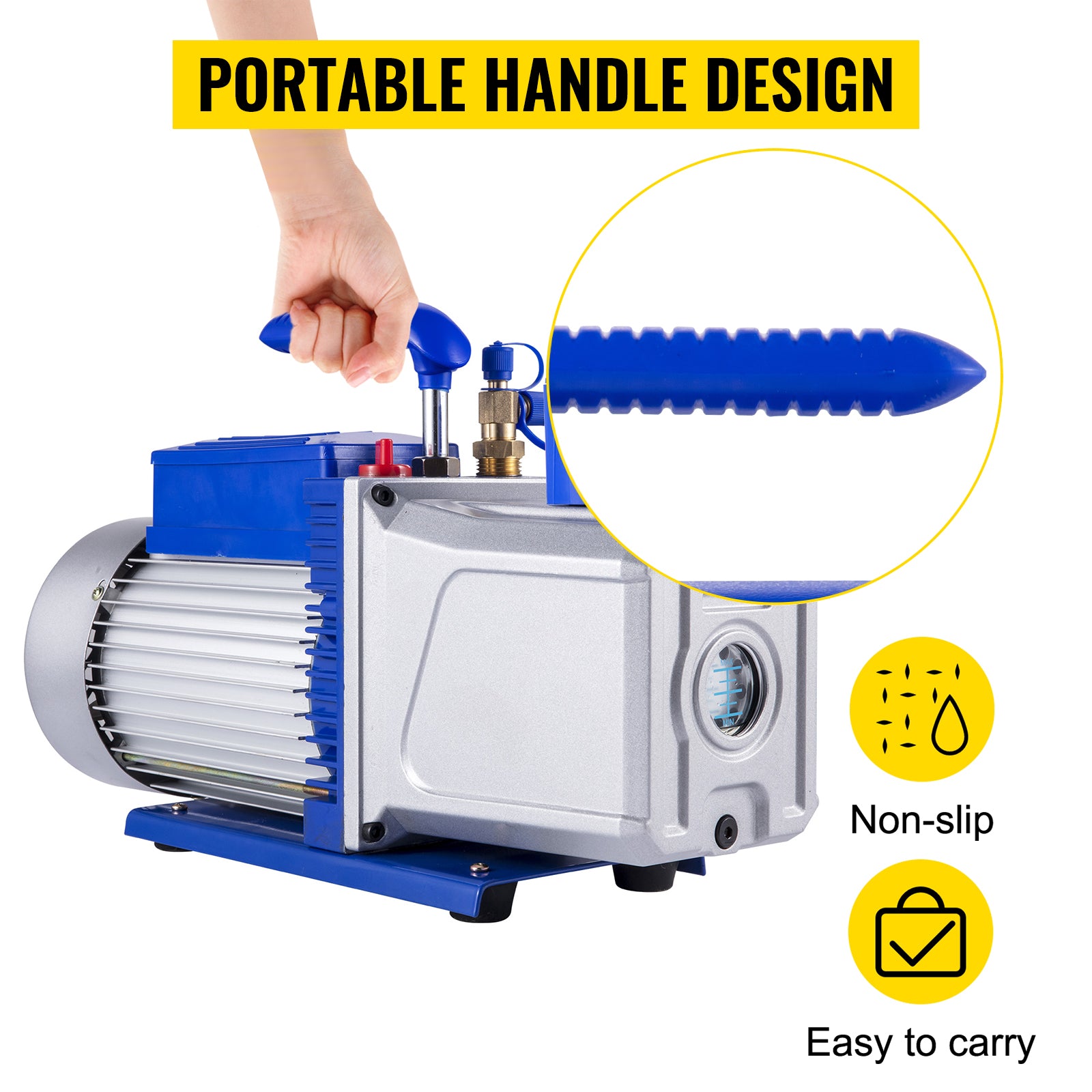 2 Stage Vacuum Pump 10 CFM 1 HP for HVAC and AC Refrigerant