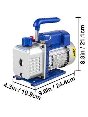 Vacuum Pump with Gauges for AC Refrigerant and HVAC Systems-4.8CFM 1-3HP Gauge / EU / United States