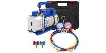 Vacuum Pump with Gauges for AC Refrigerant and HVAC Systems-4.8CFM 1-3HP Gauge / EU / United States