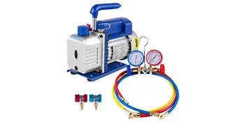 Vacuum Pump with Gauges for AC Refrigerant and HVAC Systems-4.8CFM 1-3HP Gauge / EU / United States
