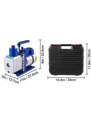 Vacuum Pump with Gauges for AC Refrigerant and HVAC Systems-4.8CFM 1-3HP Gauge / EU / United States