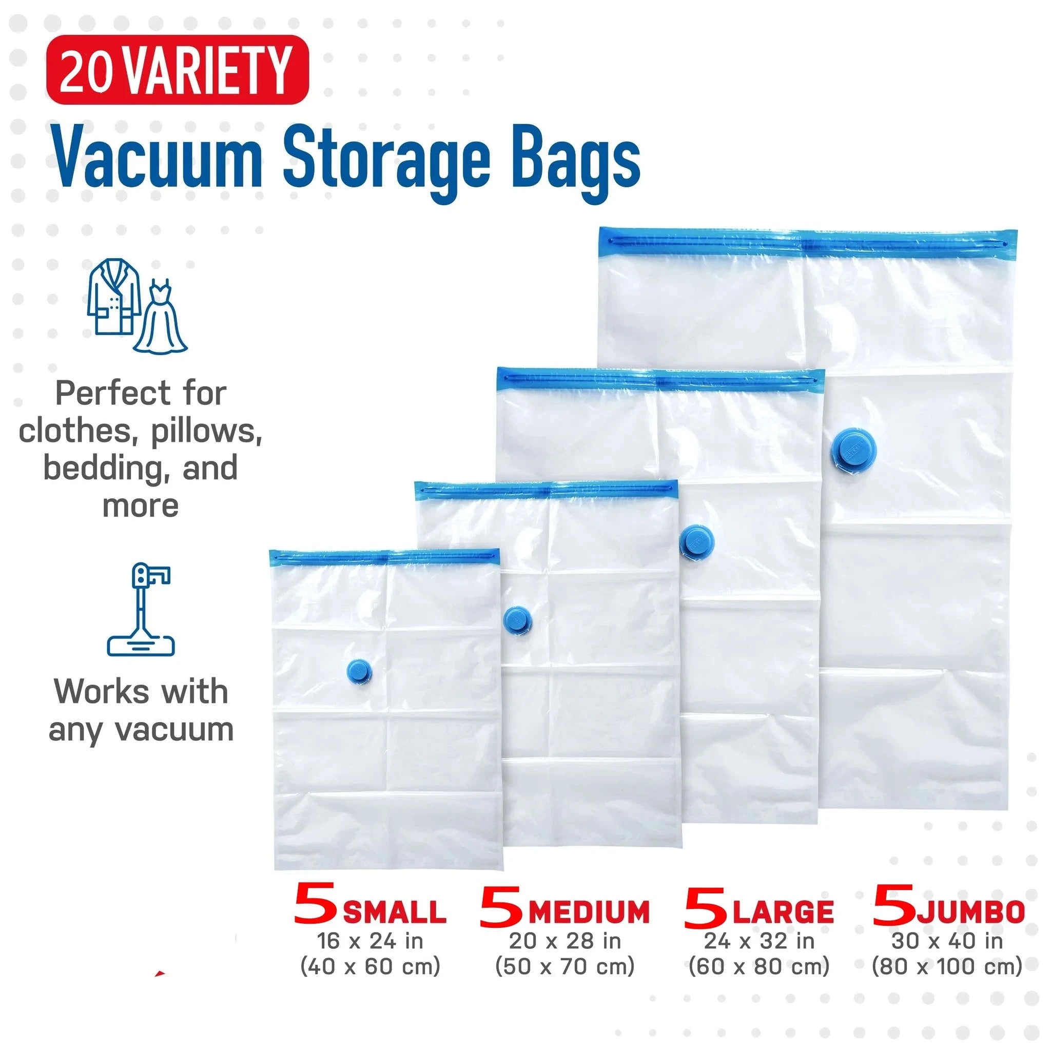 Vacuum Storage Bags for Clothing & Bedding-1pc (60 X80cm)
