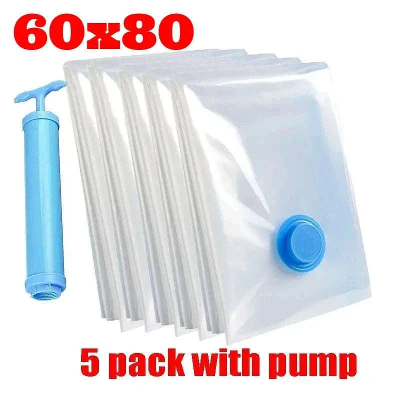 Vacuum Storage Bags with Pump for Clothes and Bedding-50x70-5pcs