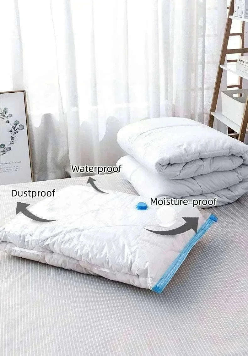 Vacuum Storage Bags with Pump for Clothes and Bedding-