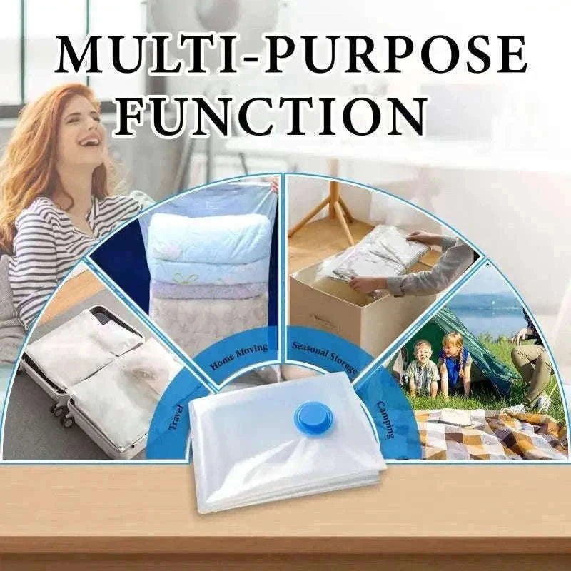 Vacuum Storage Bags with Pump for Clothes and Bedding-