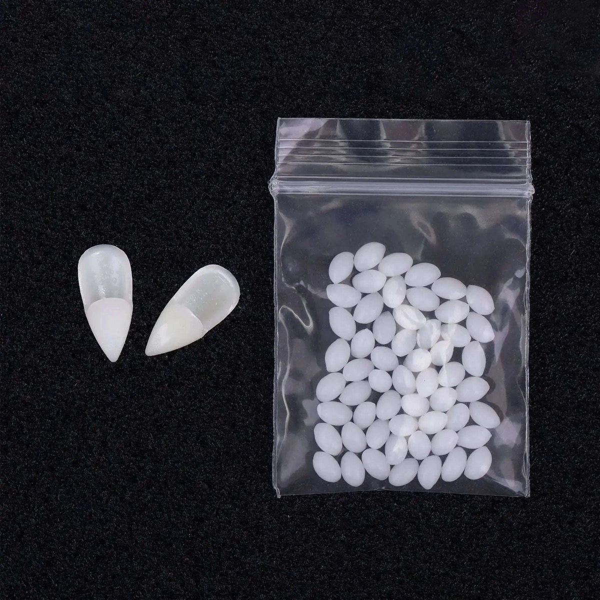 Vampire Teeth Fangs with Moldable Glue for Halloween Cosplay-2.5CM