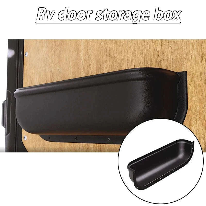 Van Camper Door Storage Shelf Organizer with Screws, 45cm-black