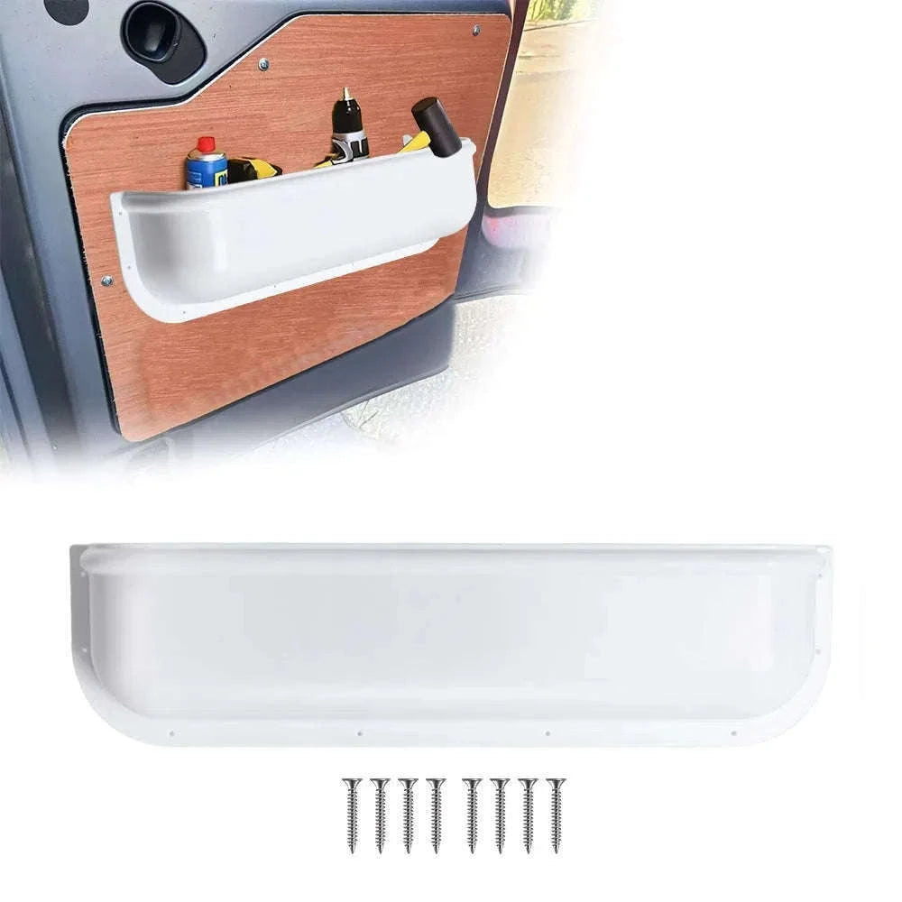 Van Camper Door Storage Shelf Organizer with Screws, 45cm-black