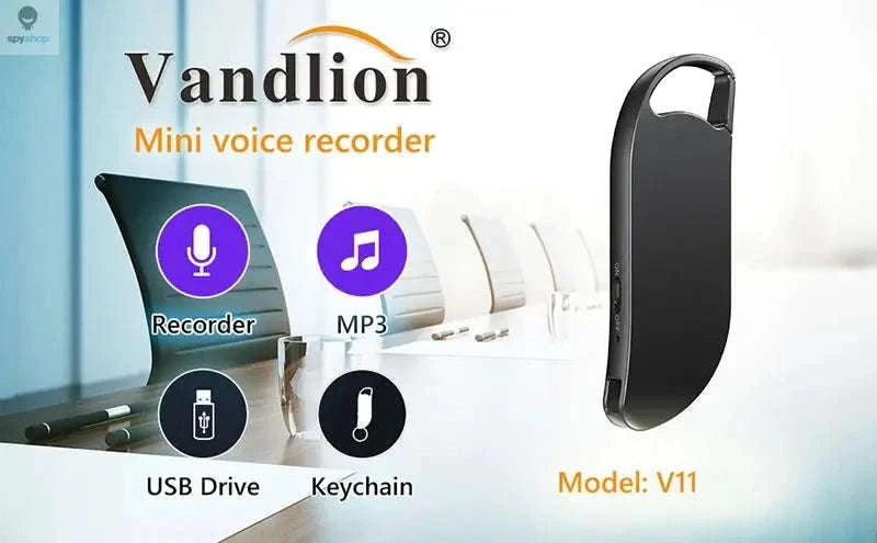Vandlion V11 Mini Voice Recorder – Compact HD Audio with Long Battery Life-black / 64GB