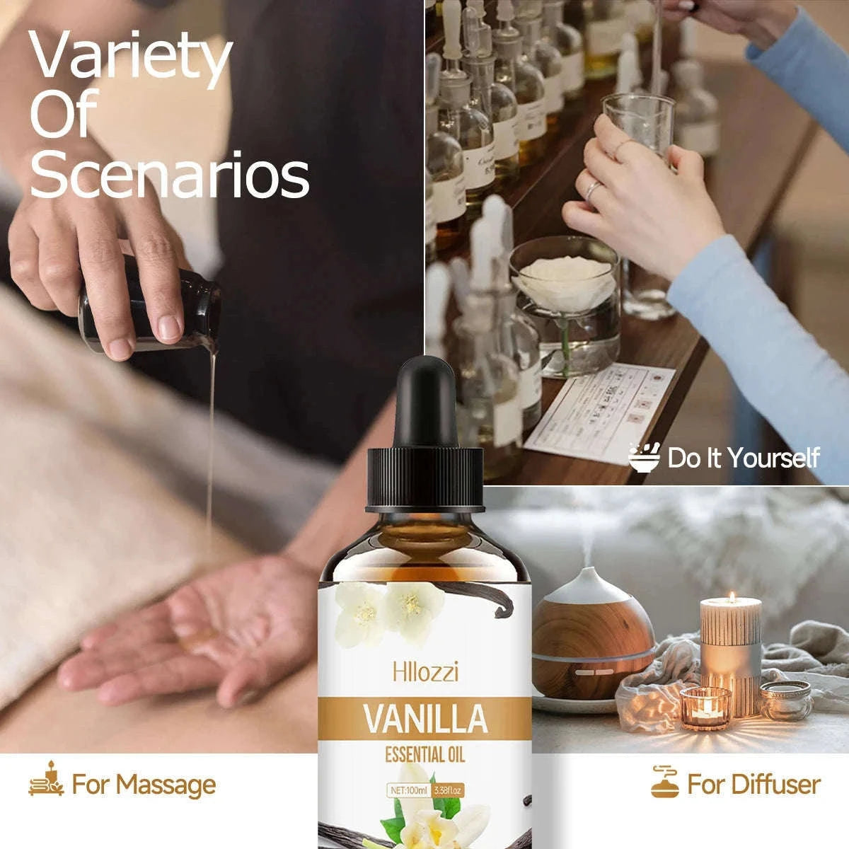 Vanilla Essential Oil for Face, Soap, and Home Blends-vanilla / 100ml / Other