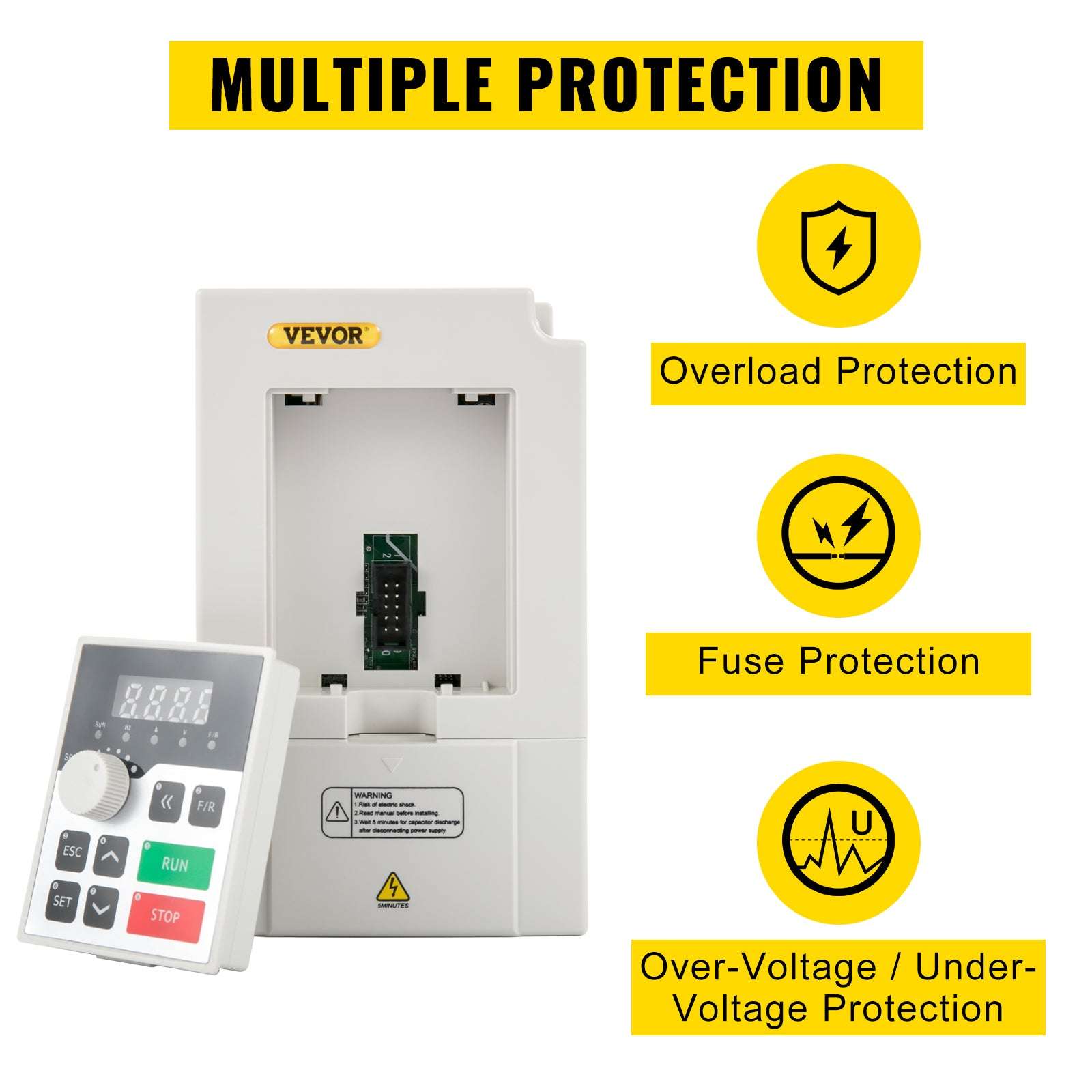 Variable Frequency Drive 2.2–7.5KW VFD Inverter CNC Motor Controller 110V/220V-4KW 5.5HP 220V / United States