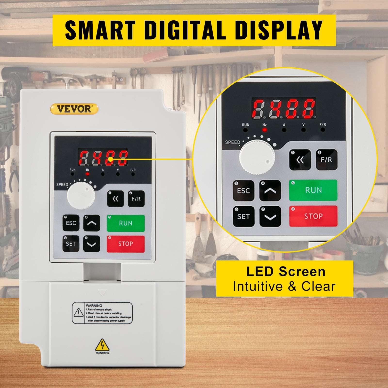 Variable Frequency Drive 2.2–7.5KW VFD Inverter CNC Motor Controller 110V/220V-4KW 5.5HP 220V / United States