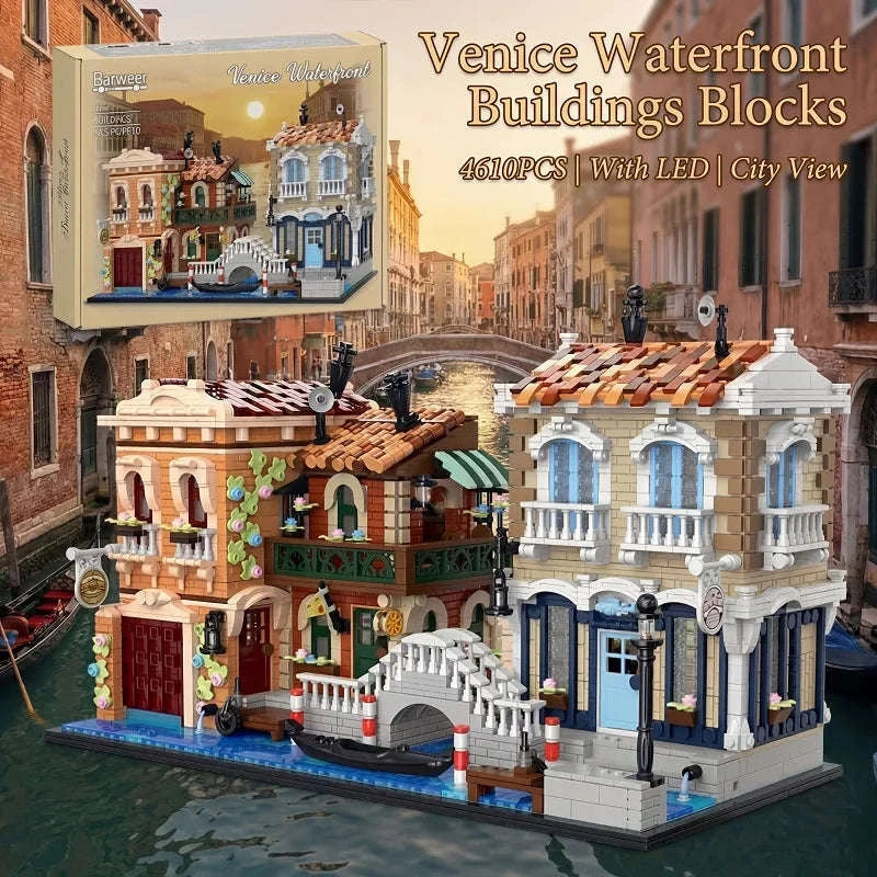 Venice Waterfront LED Brick Model Kit, 4610 Pieces-with box / Poland