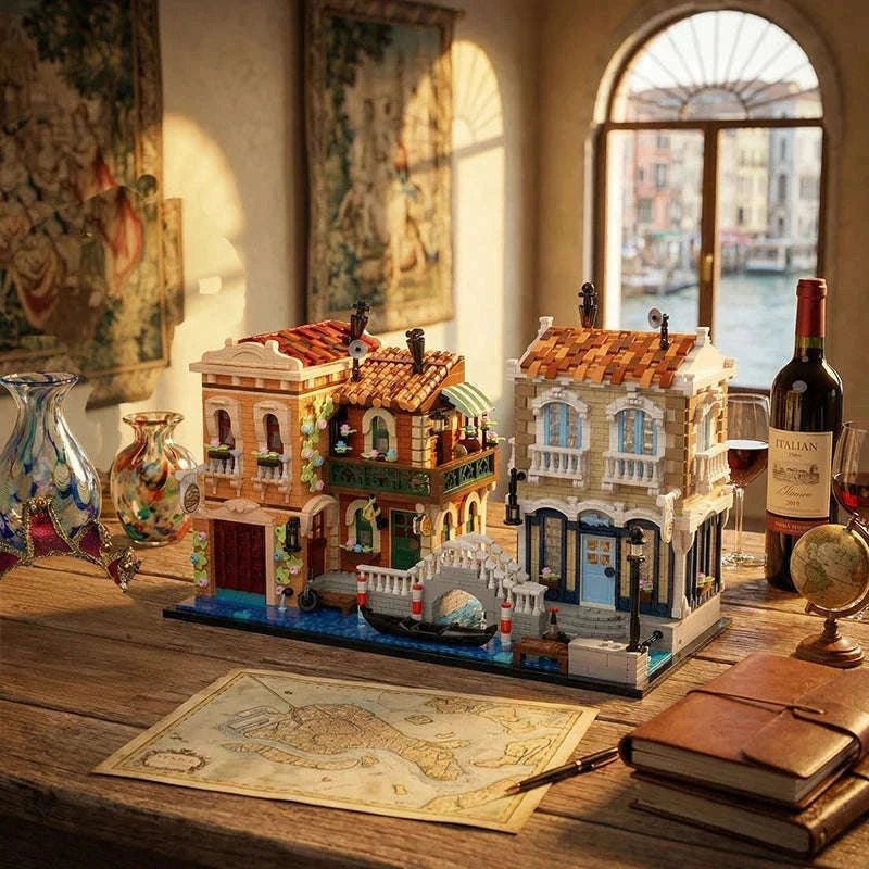 Venice Waterfront LED Brick Model Kit, 4610 Pieces-with box / Poland