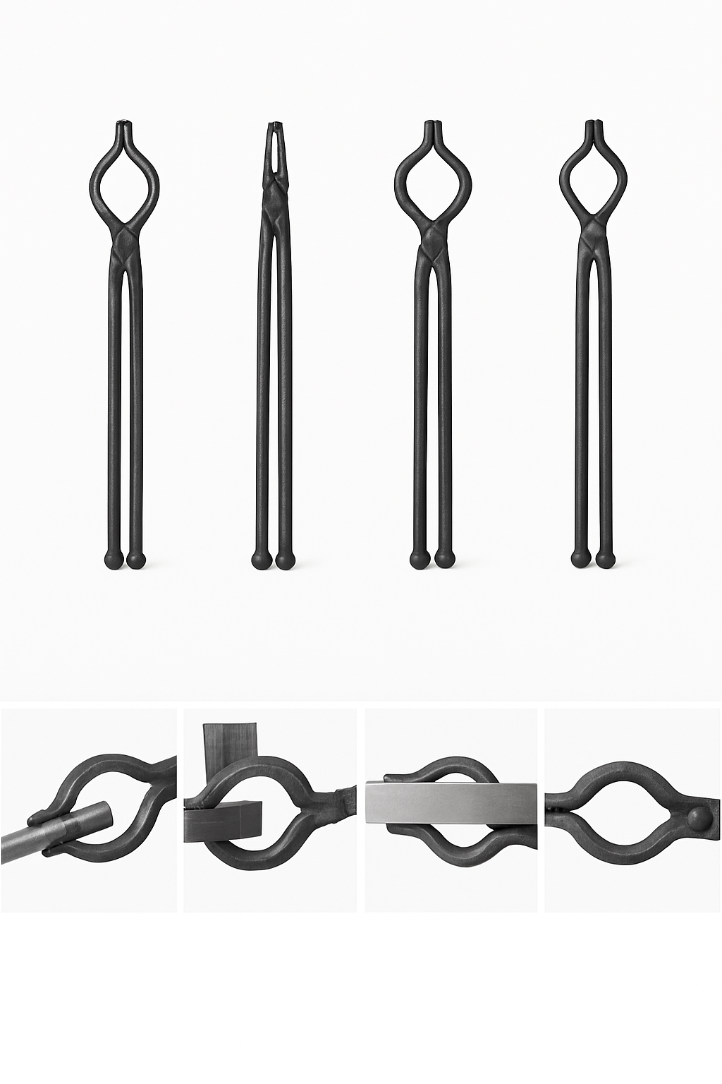 18-Inch Blacksmith Tongs Set for Secure Forge Control