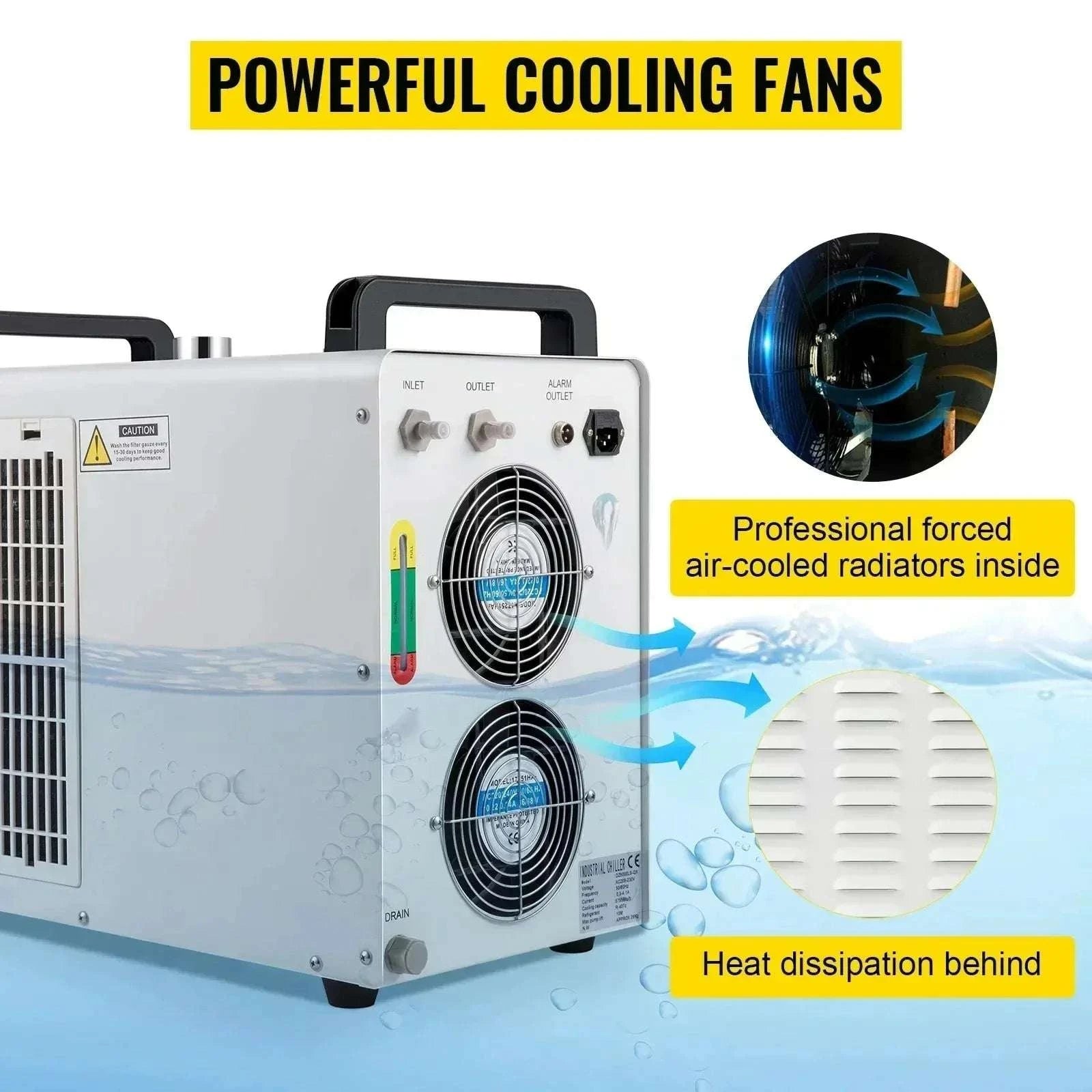 VEVOR CW3000 CW5000 CW5200 Water Chiller for CO2 Laser Cooling-CZECH REPUBLIC / CW-5000