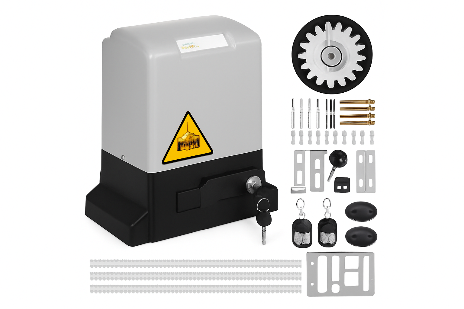 Automatic Sliding Gate Opener 1300lbs with Remote & 4m Rack Kit