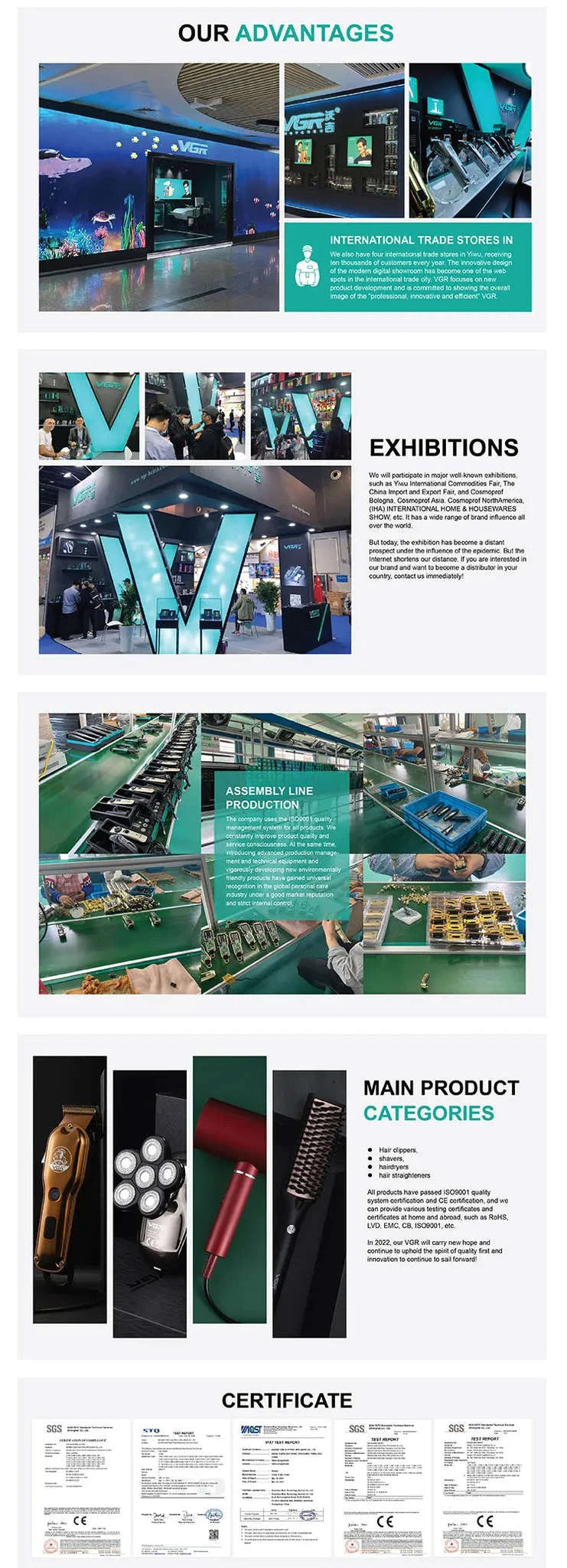 VGR V-353 Premium Portable Electric Razor & Beard Shaver-353 green