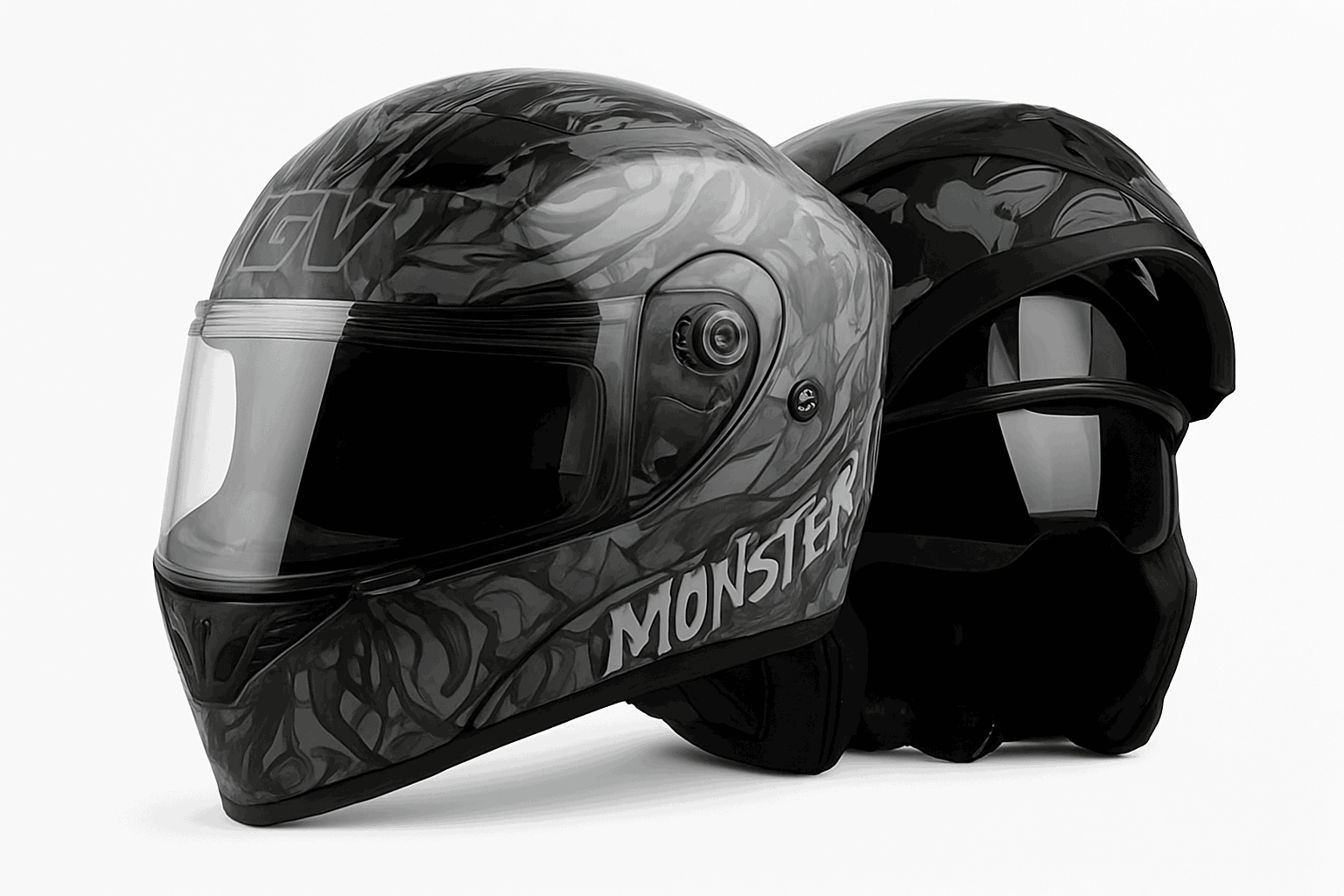 VGV 91 Flip Motorcycle Helmet, Dual-Lens, DOT Certified-Brown / M